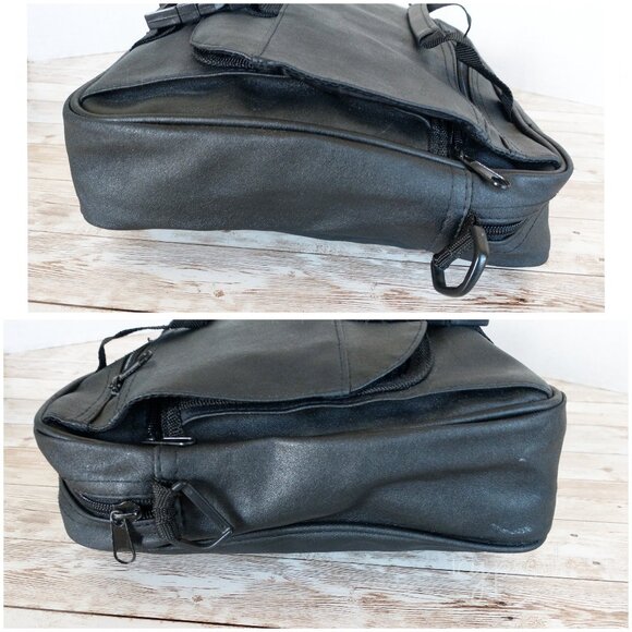 Unisex Messenger Laptop Bag Black Work School Bag Detachable Strap Top Handles - Picture 8 of 12